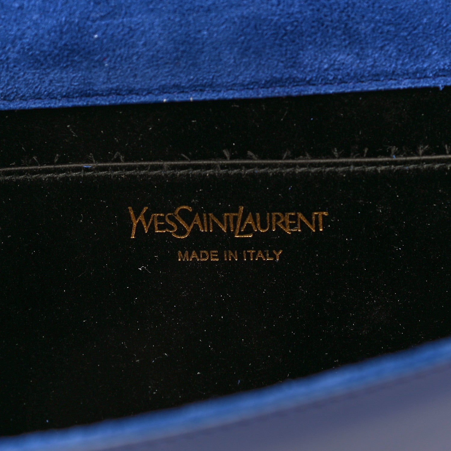 Saint Laurent Patent Calfskin Monogram Large Belle De Jour Clutch Royal Blue 6 of 15