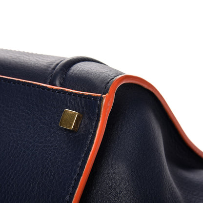 Celine Supple Calfskin Large Phantom Luggage Navy Blue Orange 11 of 13