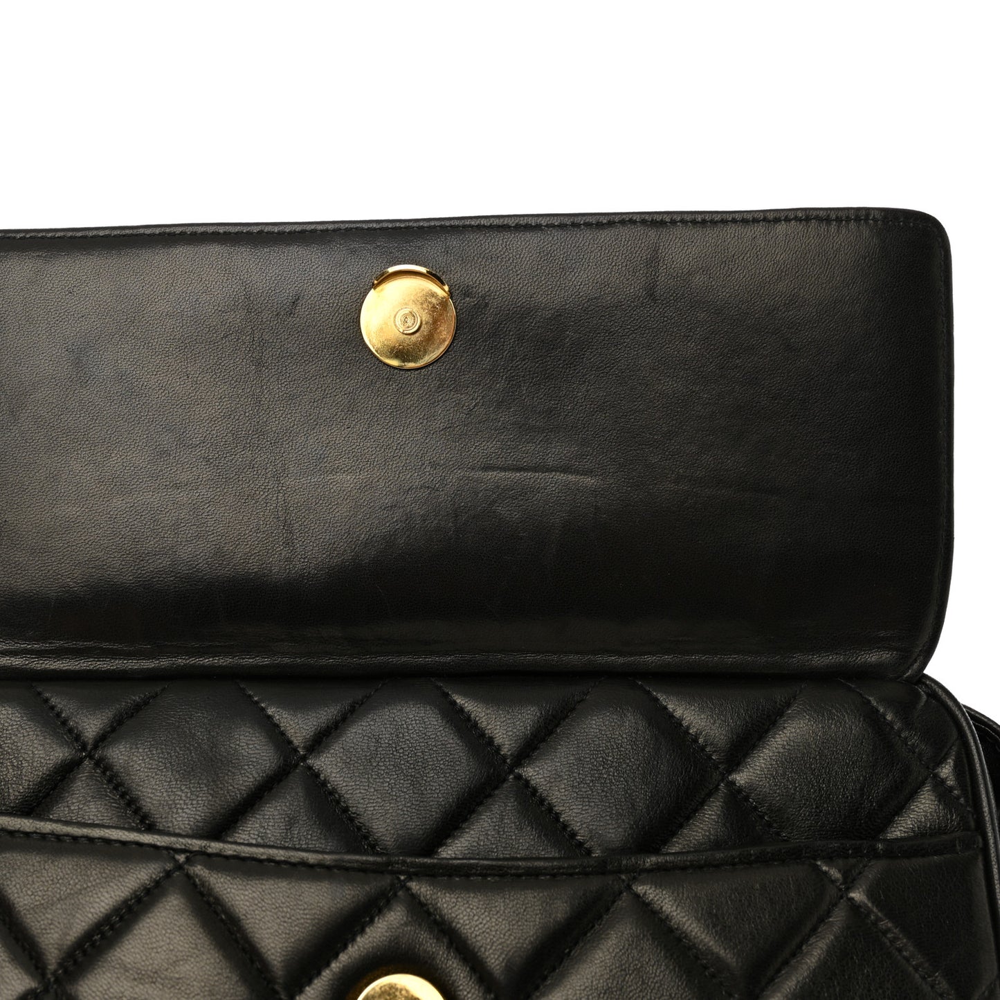 Lambskin Quilted Tassel Flap Camera Case Black