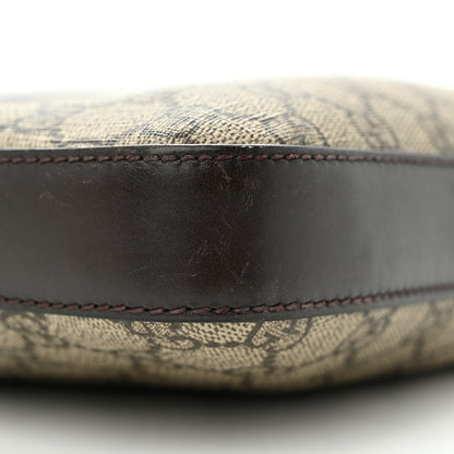 Gucci GG Supreme Monogram Medium Flat Messenger Bag Beige Brown 9 of 14