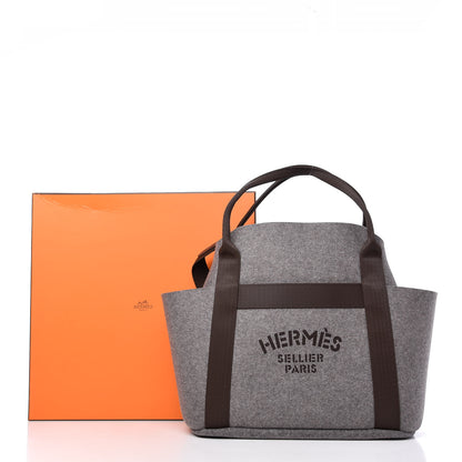 Hermes Felt Sac De Pansage Groom Bag Acier 13 of 13