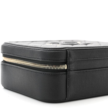 Chanel Caviar Quilted Medium CC Filigree Vanity Case Black 9 of 10