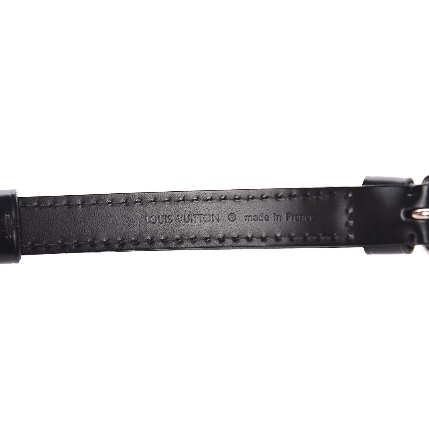 Louis Vuitton Calfskin Adjustable Shoulder Strap 16MM Black 3 of 4