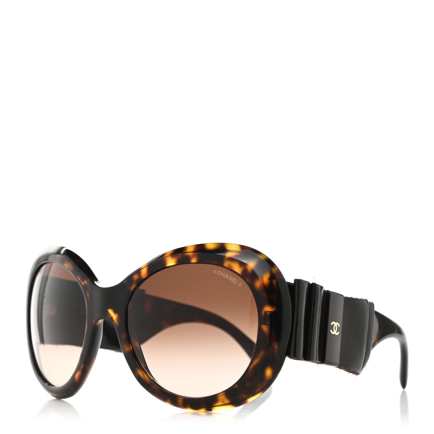 Chanel Acetate Patent CC Bow Sunglasses 5282-Q Tortoise 1 of 10