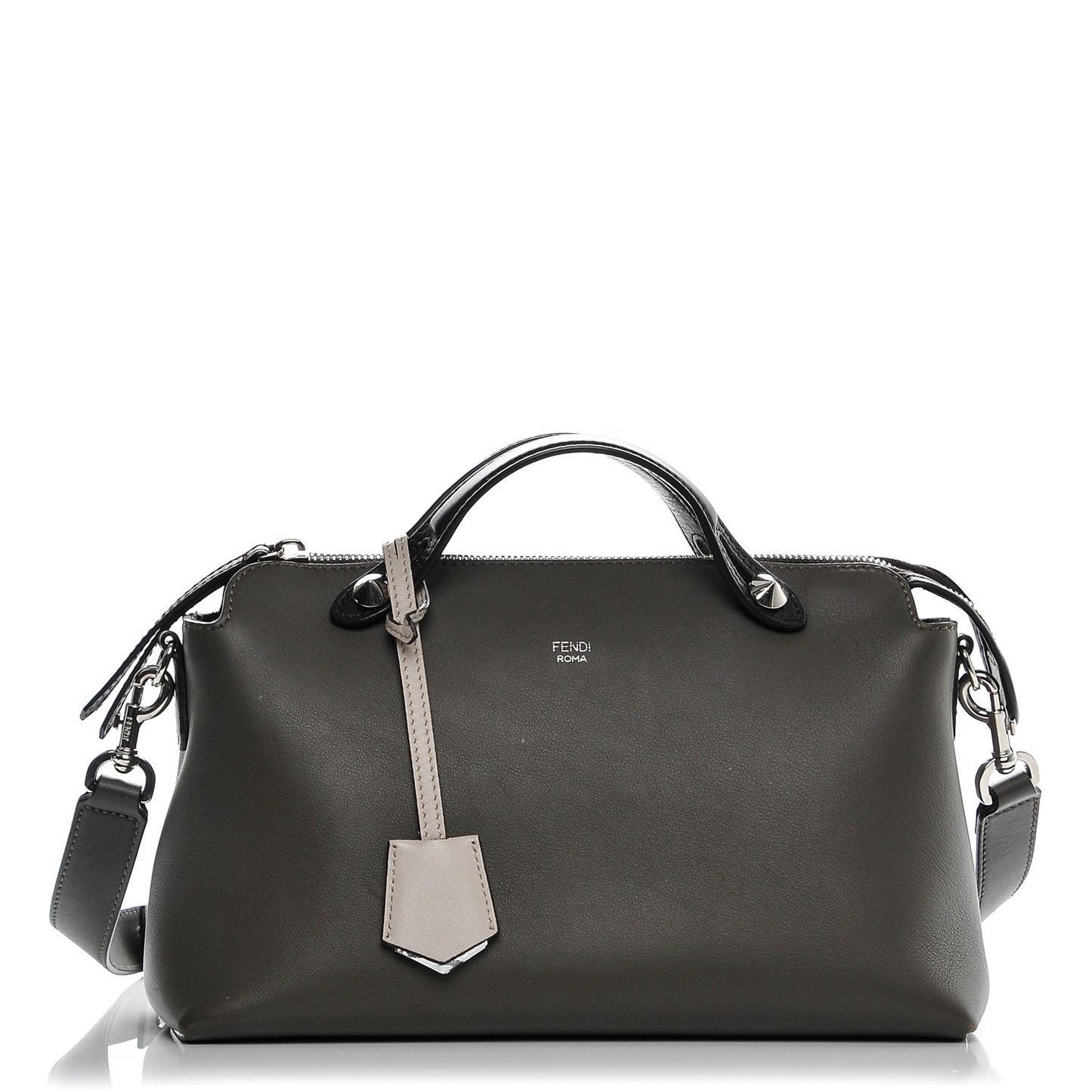 Vitello Dolce 4 Color Medium By The Way Boston Bag Carbone Grigio Polvere Multicolor