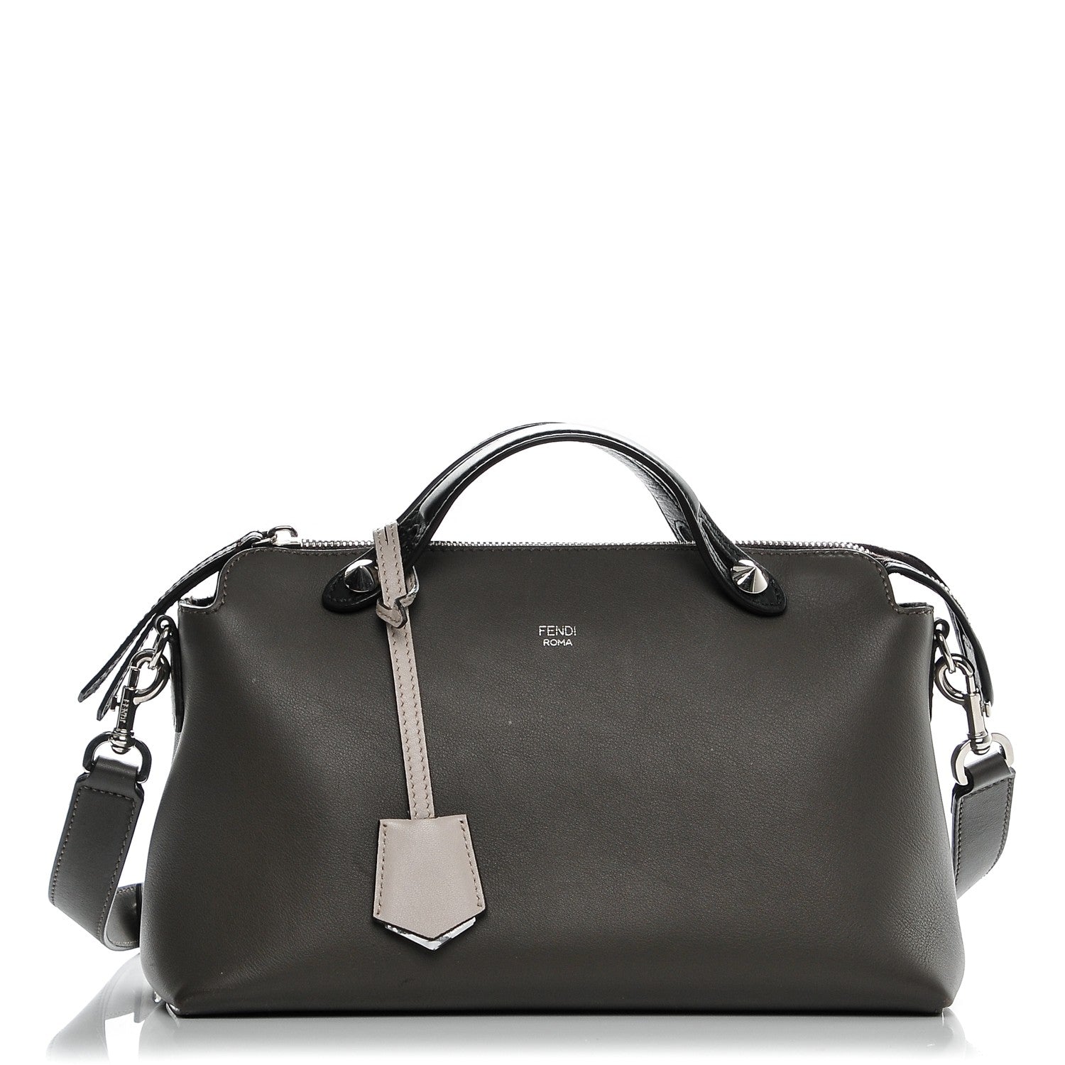 Fendi Vitello Dolce 4 Color Medium By The Way Boston Bag Carbone Grigio Polvere Multicolor 1 of 6