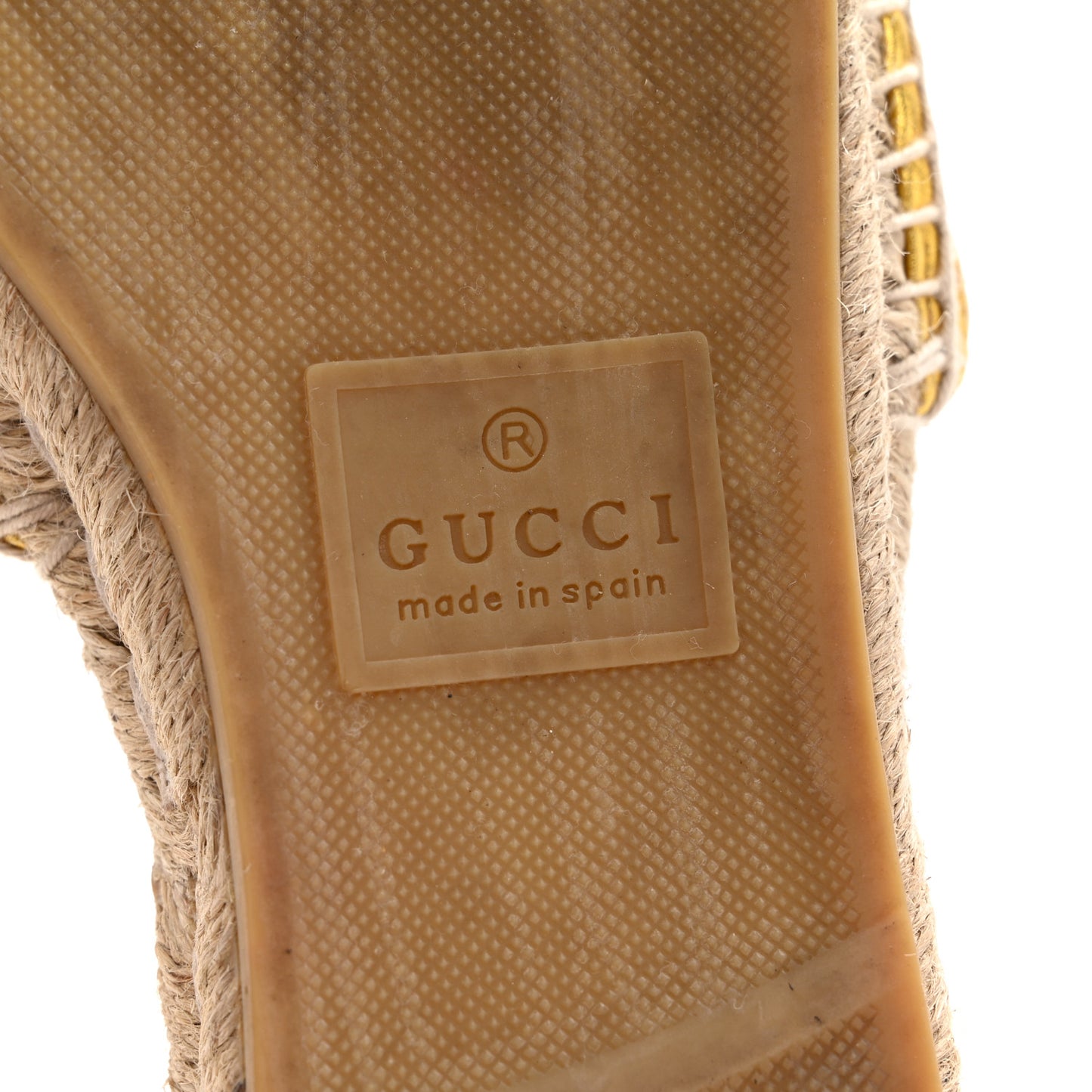 Metallic Nappa Matelasse GG Marmont Espadrille Slide Sandals 36.5 Oro