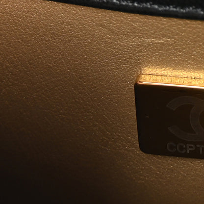 Chanel Lambskin Quilted Pearl Small Flap Black 7 of 10