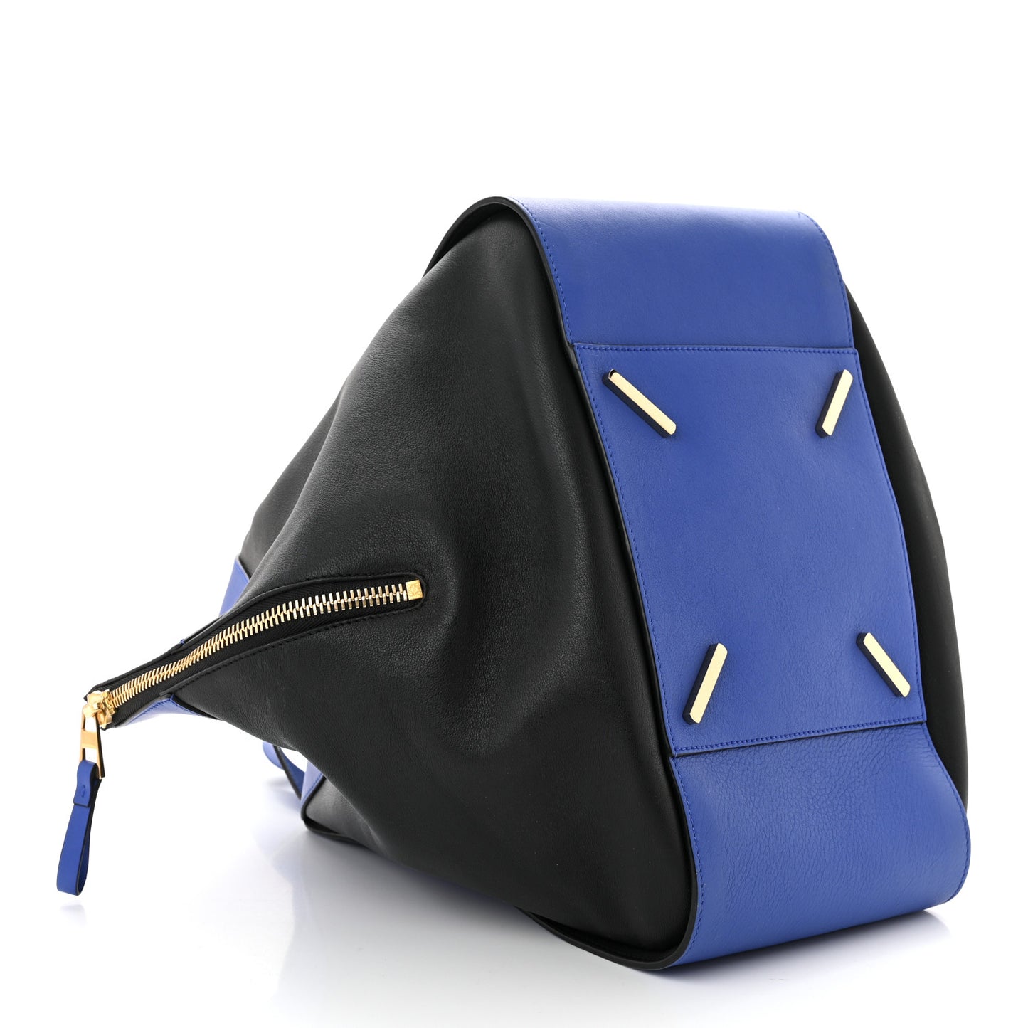 Calfskin Medium Hammock Shoulder Bag Electric Blue Black