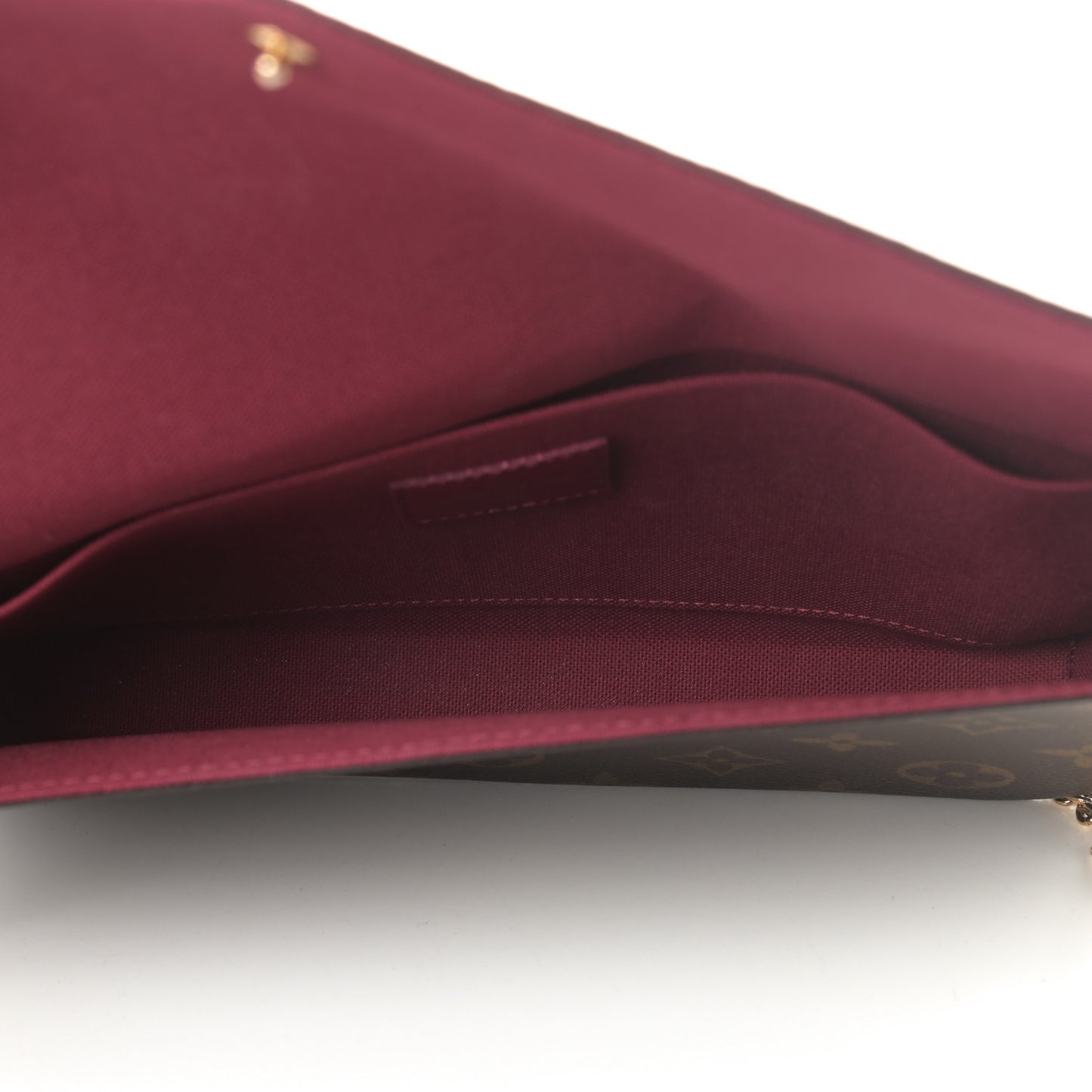 Monogram Pochette Felicie Chain Wallet Fuchsia