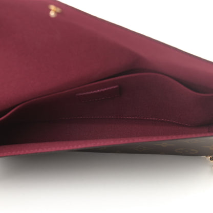 Louis Vuitton Monogram Pochette Felicie Chain Wallet Fuchsia 7 of 13