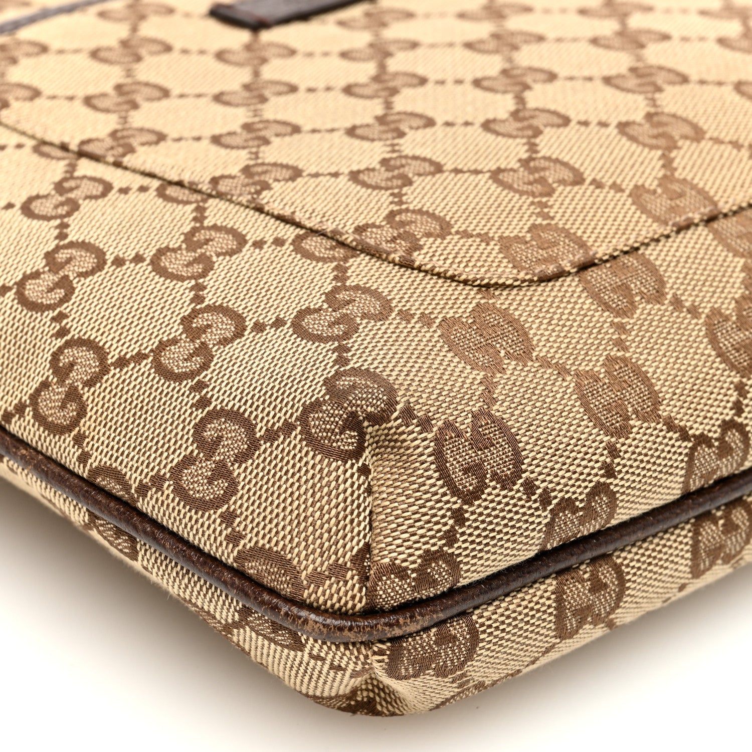 Gucci Monogram Flat Messenger Bag Dark Brown 9 of 10