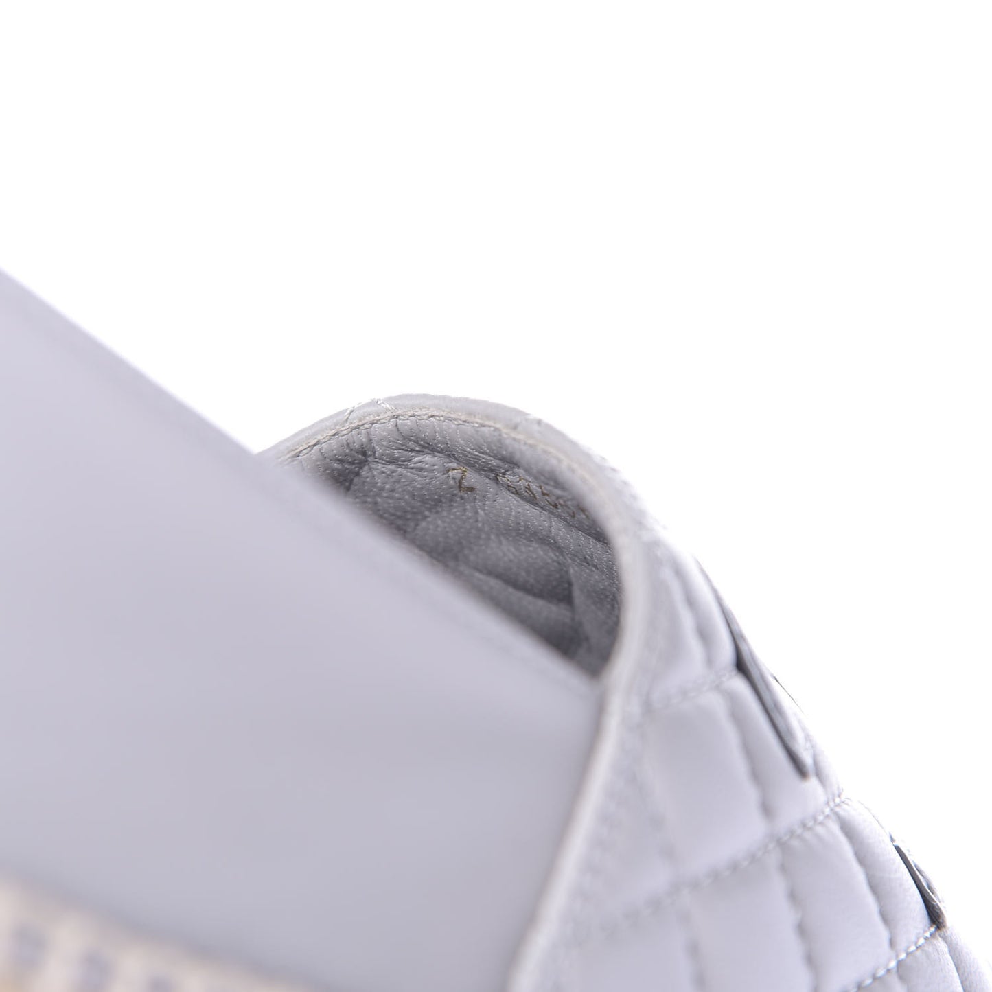 Lambskin Quilted CC Espadrilles 38 Grey