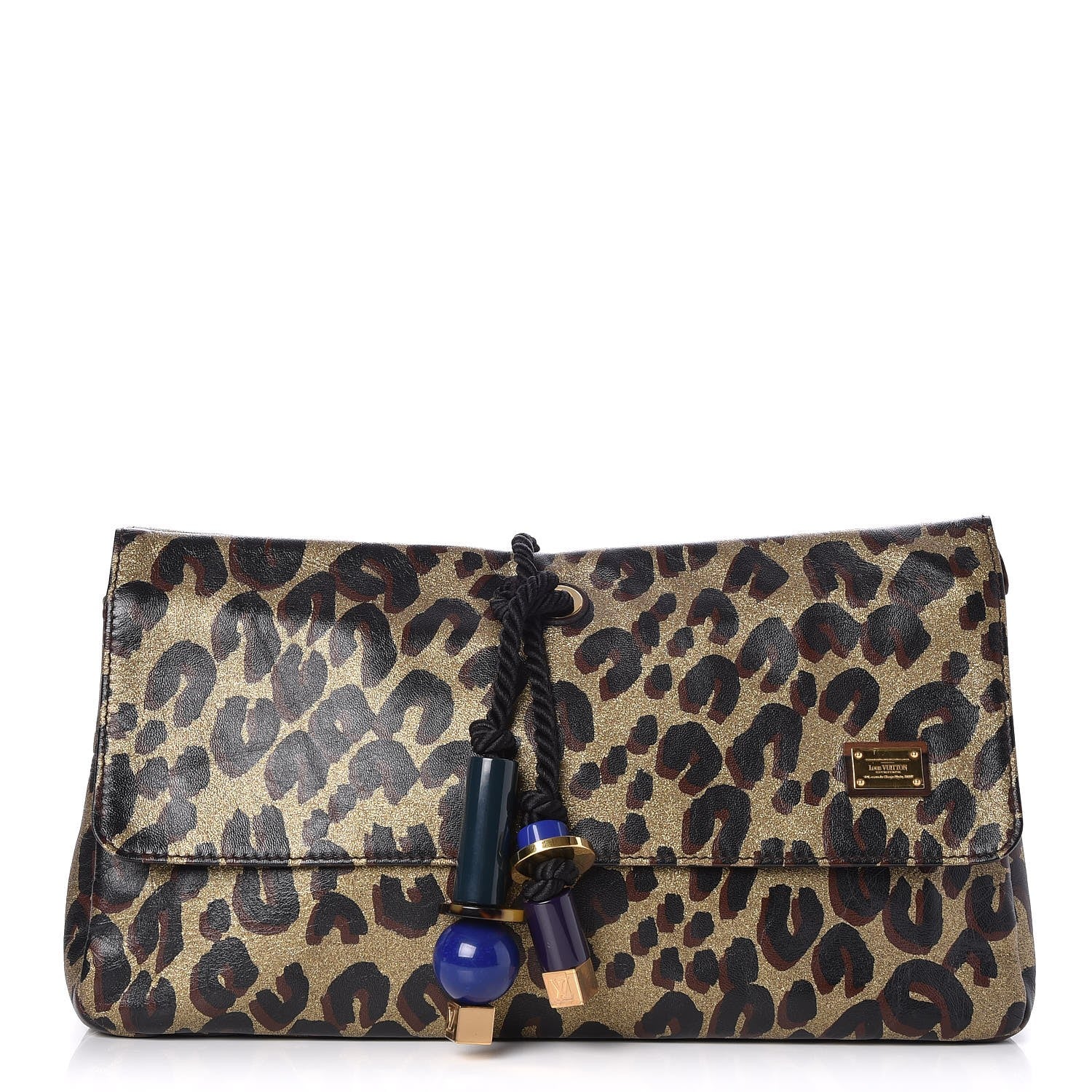 Louis Vuitton Leopard Nocturne African Queen Clutch Dore Gold 1 of 7