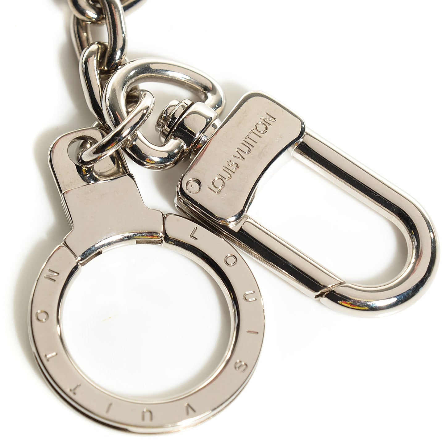 LV Initials Key Holder Silver