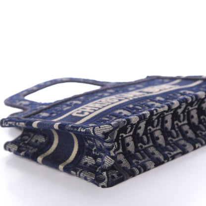 Christian Dior Oblique Mini Book Tote Blue Multicolor 3 of 8