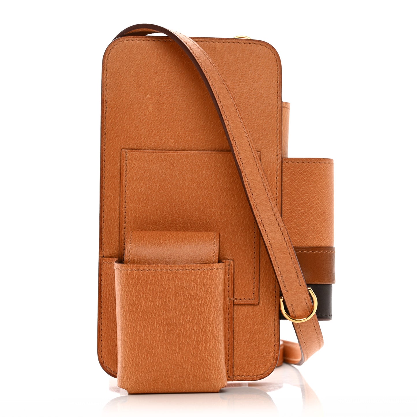Peau Porc Barenia Hermesway Phone Case Toffee Fauve