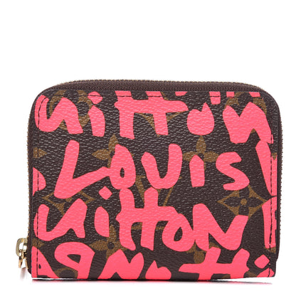 Louis Vuitton Monogram Graffiti Zippy Coin Purse Fuchsia 1 of 7