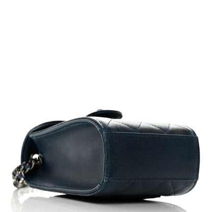 Chanel Caviar Quilted Extra Mini Wallet On Chain WOC Blue 4 of 10