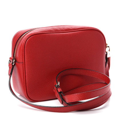 Gucci Pebbled Calfskin Small Soho Disco Bag Vibrant Red 3 of 10