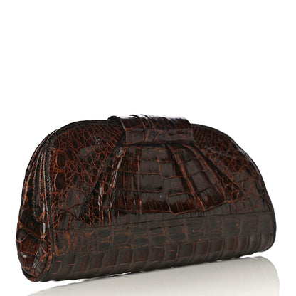 Nancy Gonzalez Crocodile Clutch Brown 3 of 26