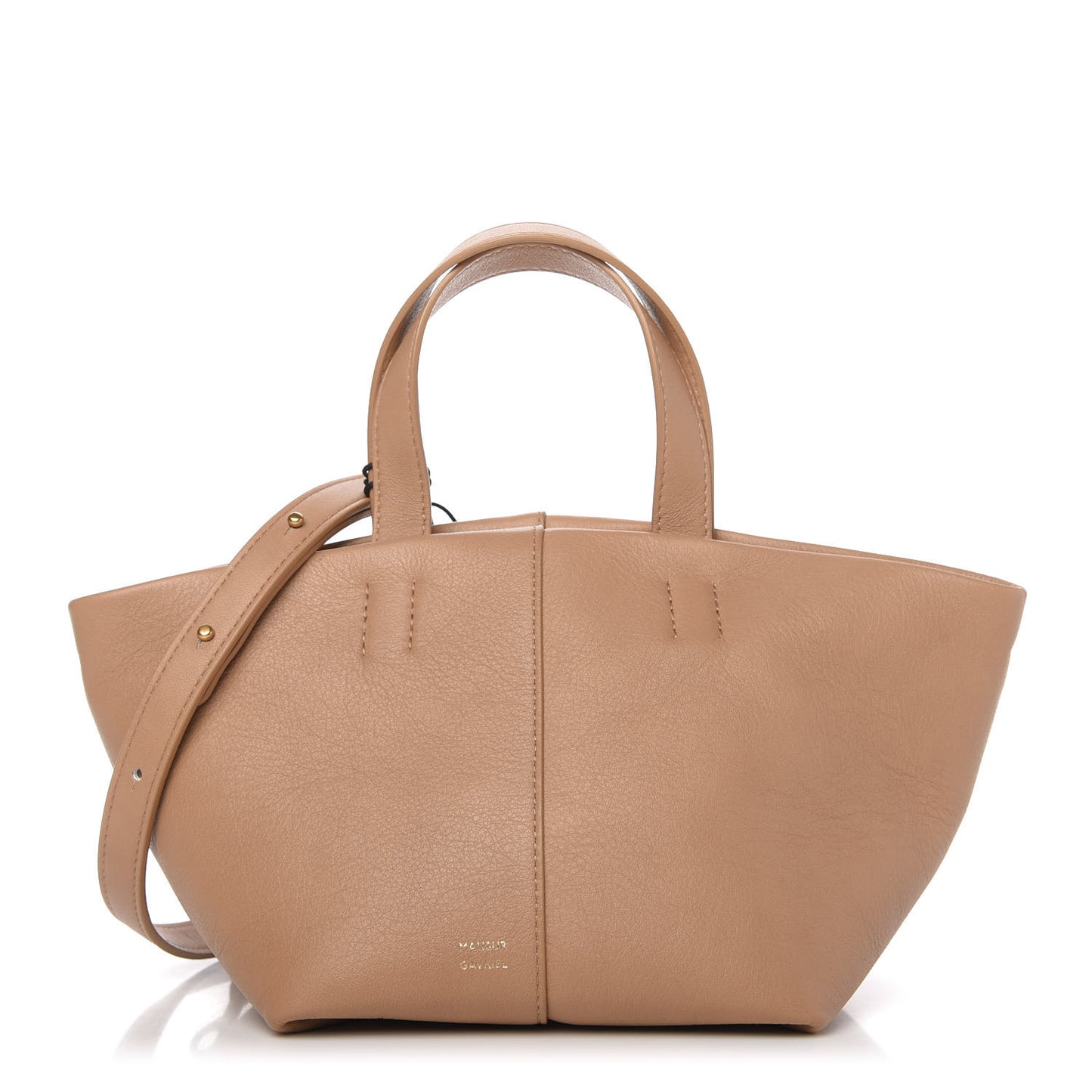 Calfskin Mini Tulipano Bag Nocciola
