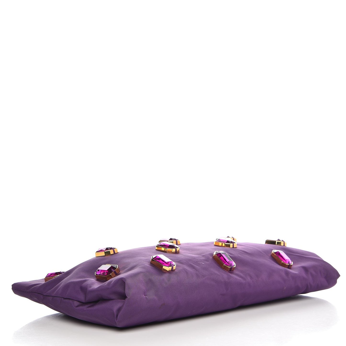 Tessuto Nylon Pietre Jeweled Clutch Anemone
