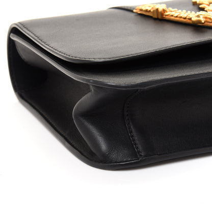 Versace Vitello Barocco Virtus Top Handle Shoulder Bag Black 9 of 10