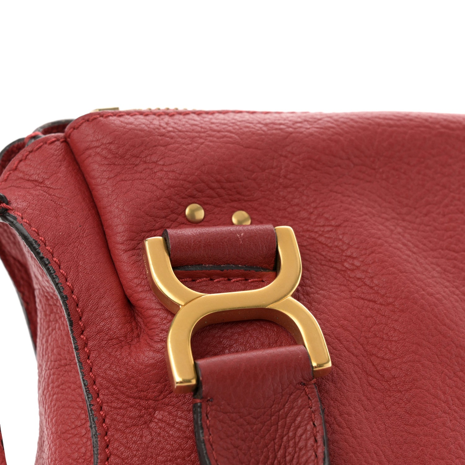 Chloe Calfskin Medium Marcie Satchel Red 17 of 18