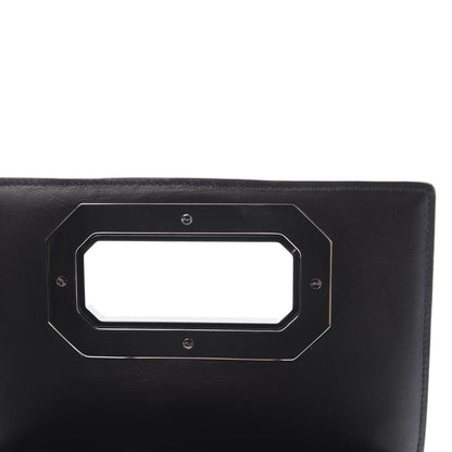 Prada City Calf Plex Ribbon Bag Black Rosa 7 of 12