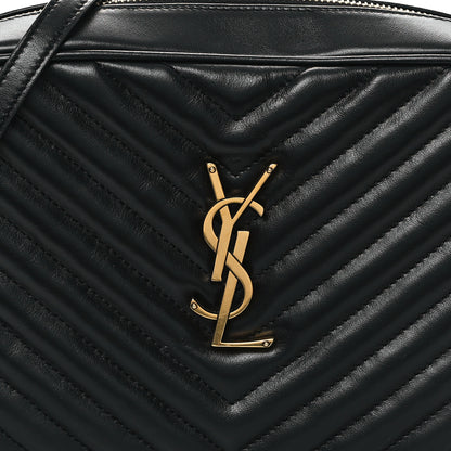 Saint Laurent Calfskin Matelasse Monogram Lou Camera Bag Black 9 of 11