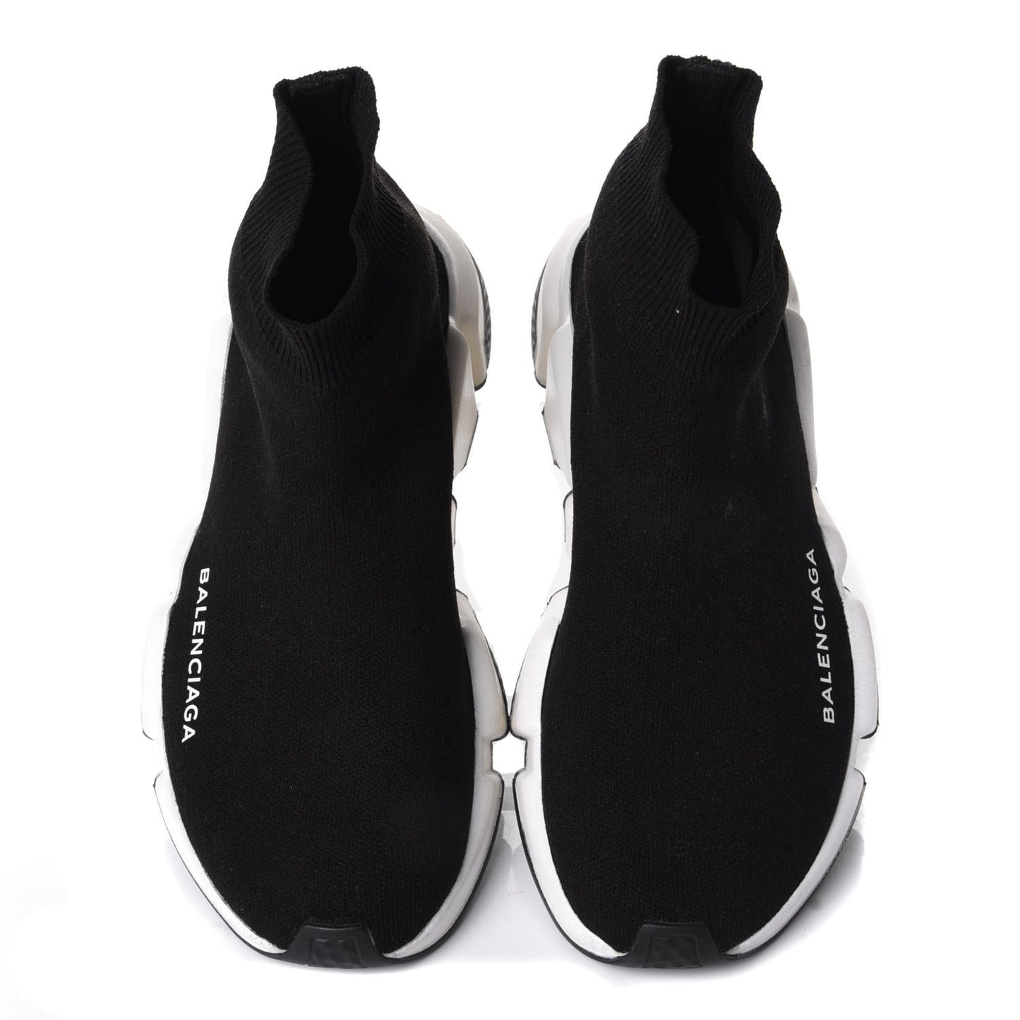 Neoprene Knit Womens Speed Sneakers 36 Black White