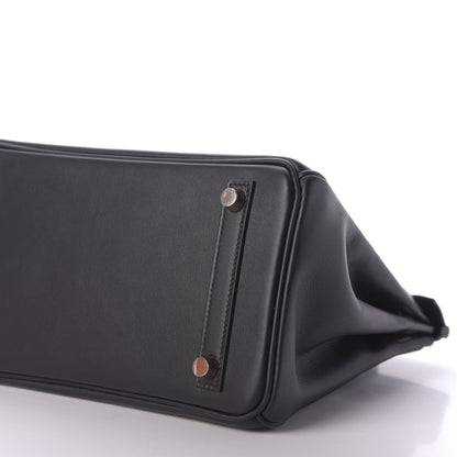 Hermes Swift Horseshoe Birkin 25 Black Prunoir 7 of 10