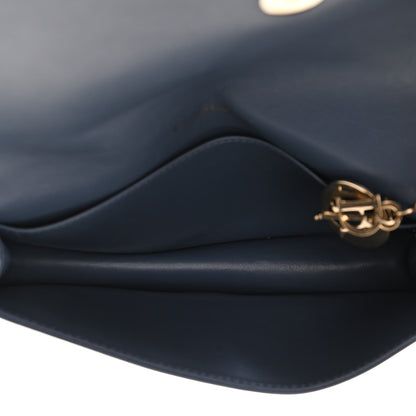 Christian Dior Patent Cannage Lady Dior Chain Wallet Denim 6 of 13