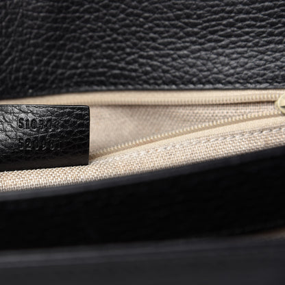 Gucci Dollar Calfskin Interlocking G Shoulder Bag Black 9 of 10