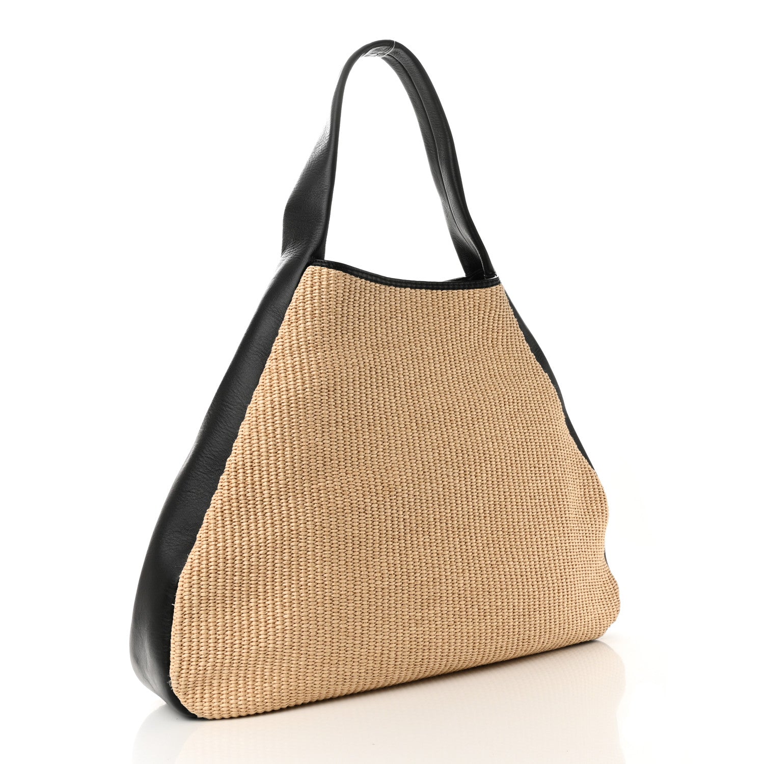 Khaite Palm Wax Ada Hobo Bag Natural Raffia Black 3 of 9
