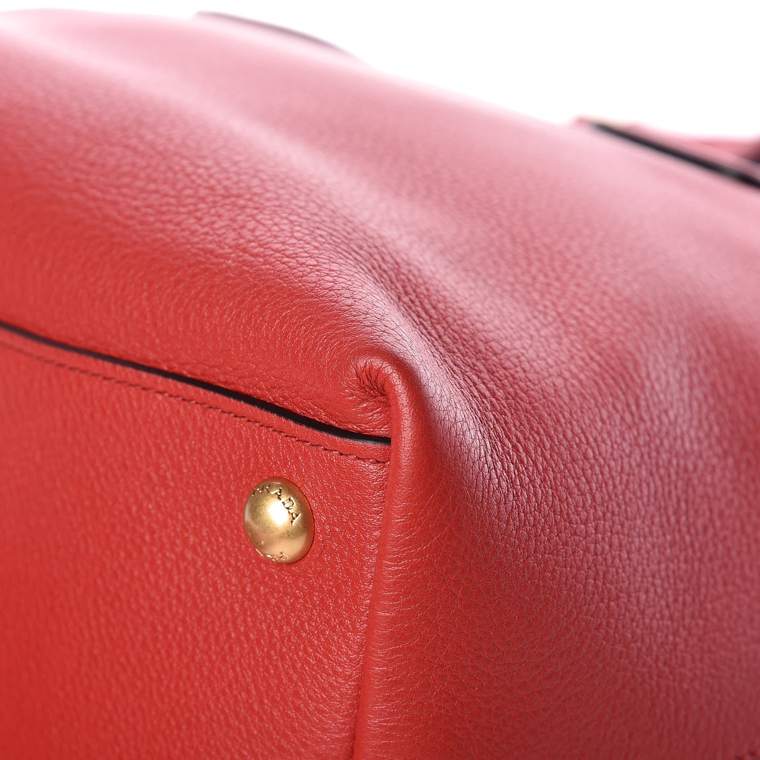 Prada Vitello Daino Tote Rosso 10 of 12