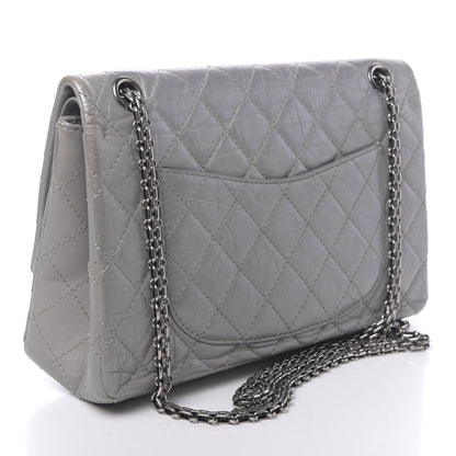 Chanel Metallic Aged Calfskin Quilted 2.55 Reissue 226 Flap Silver 3 of 13