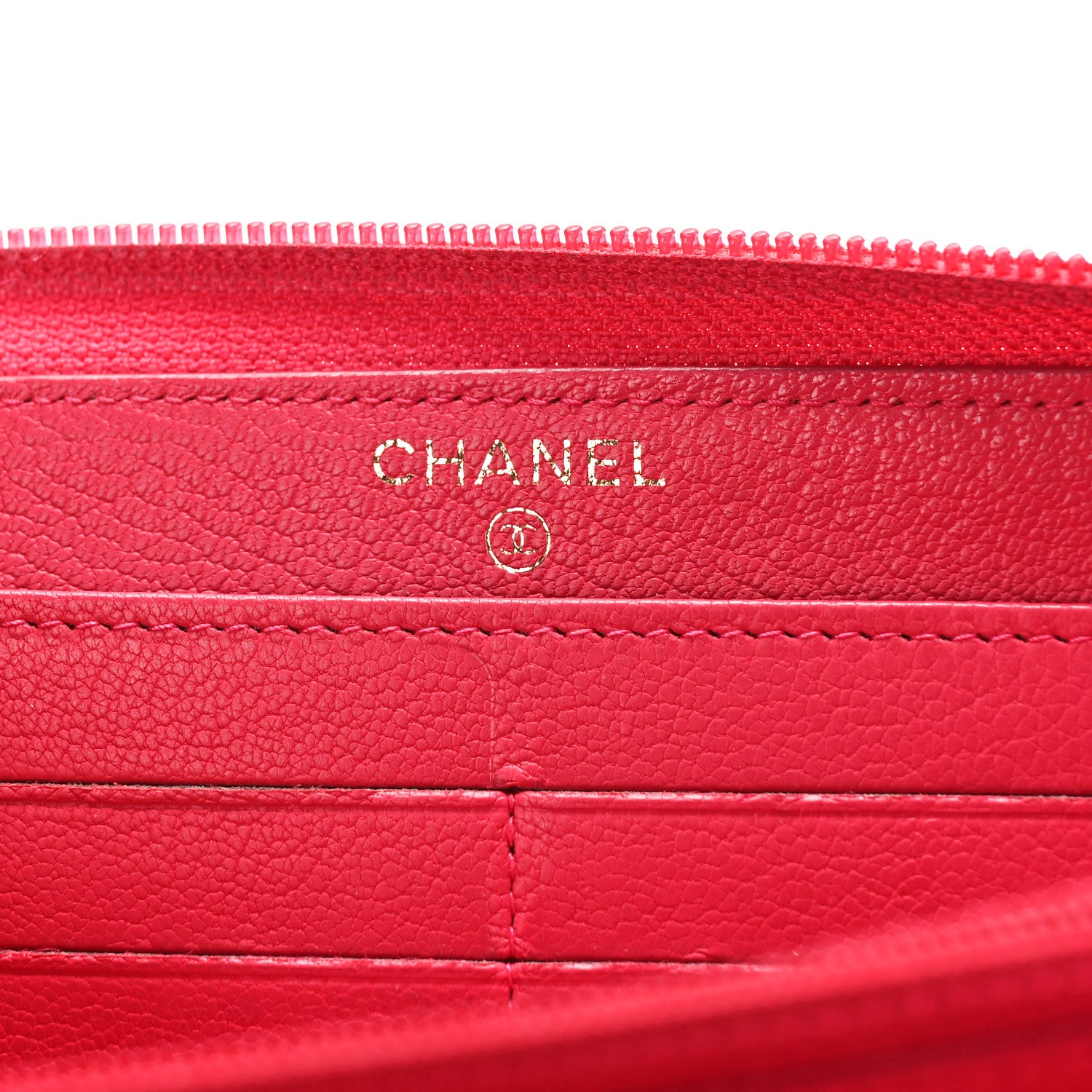 Chanel Caviar Large Timeless CC Zip Around Wallet Pink 6 of 9