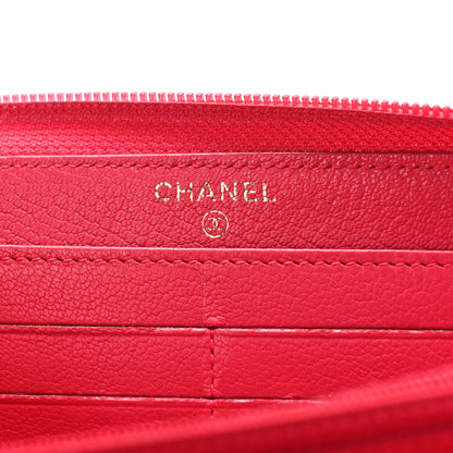 Chanel Caviar Large Timeless CC Zip Around Wallet Pink 6 of 9