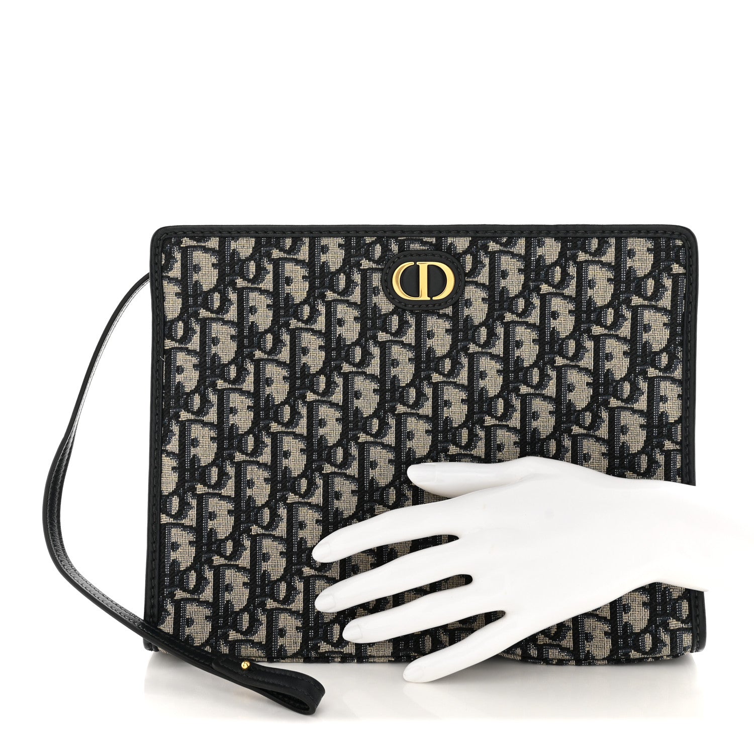 Christian Dior Oblique 30 Montaigne Pouch Blue 3 of 9