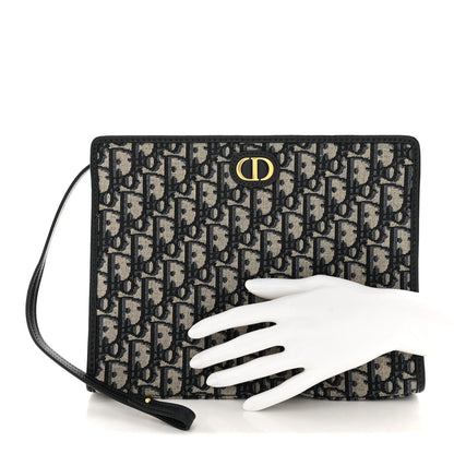 Christian Dior Oblique 30 Montaigne Pouch Blue 3 of 9