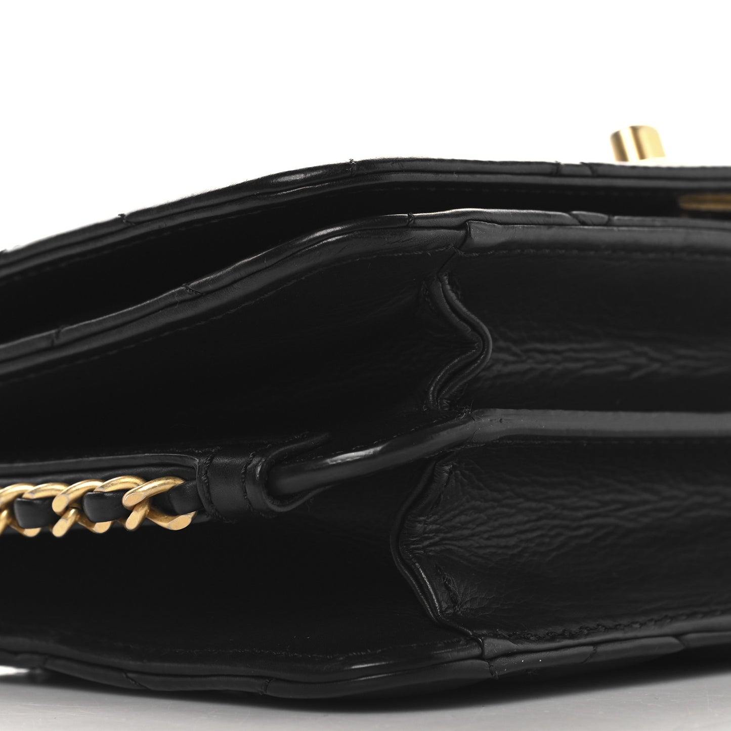 Lambskin Quilted CC Chain Flap Black