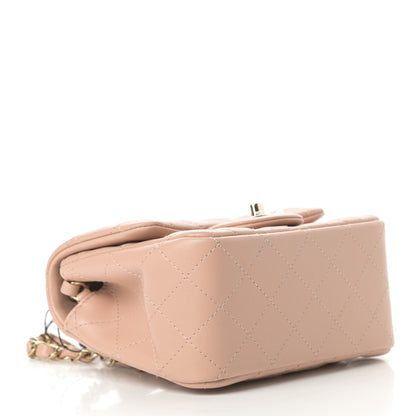 Chanel Lambskin Quilted Mini Square Flap Beige 4 of 11