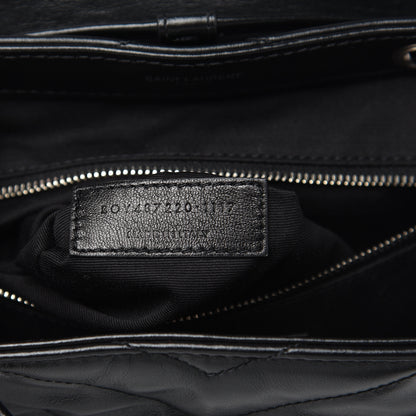 Saint Laurent Calfskin Y Quilted Monogram Small Loulou Backpack Black 7 of 10