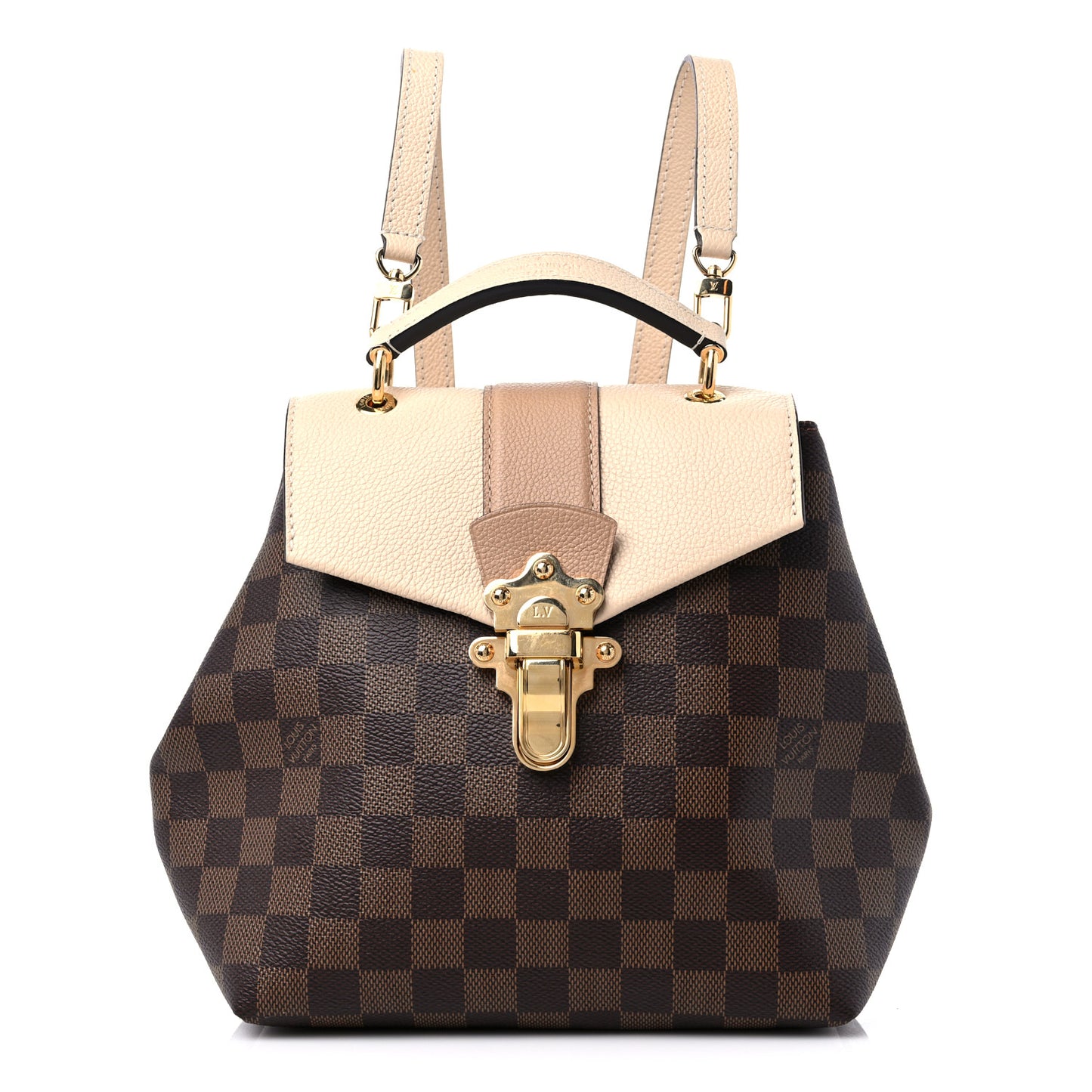 Damier Ebene Clapton Backpack Creme