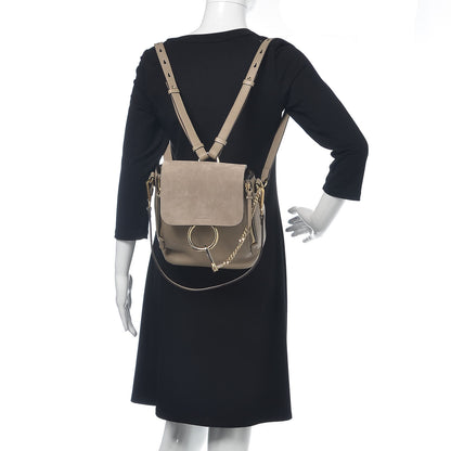 Chloe Suede Calfskin Medium Faye Backpack Motty Grey 2 of 11