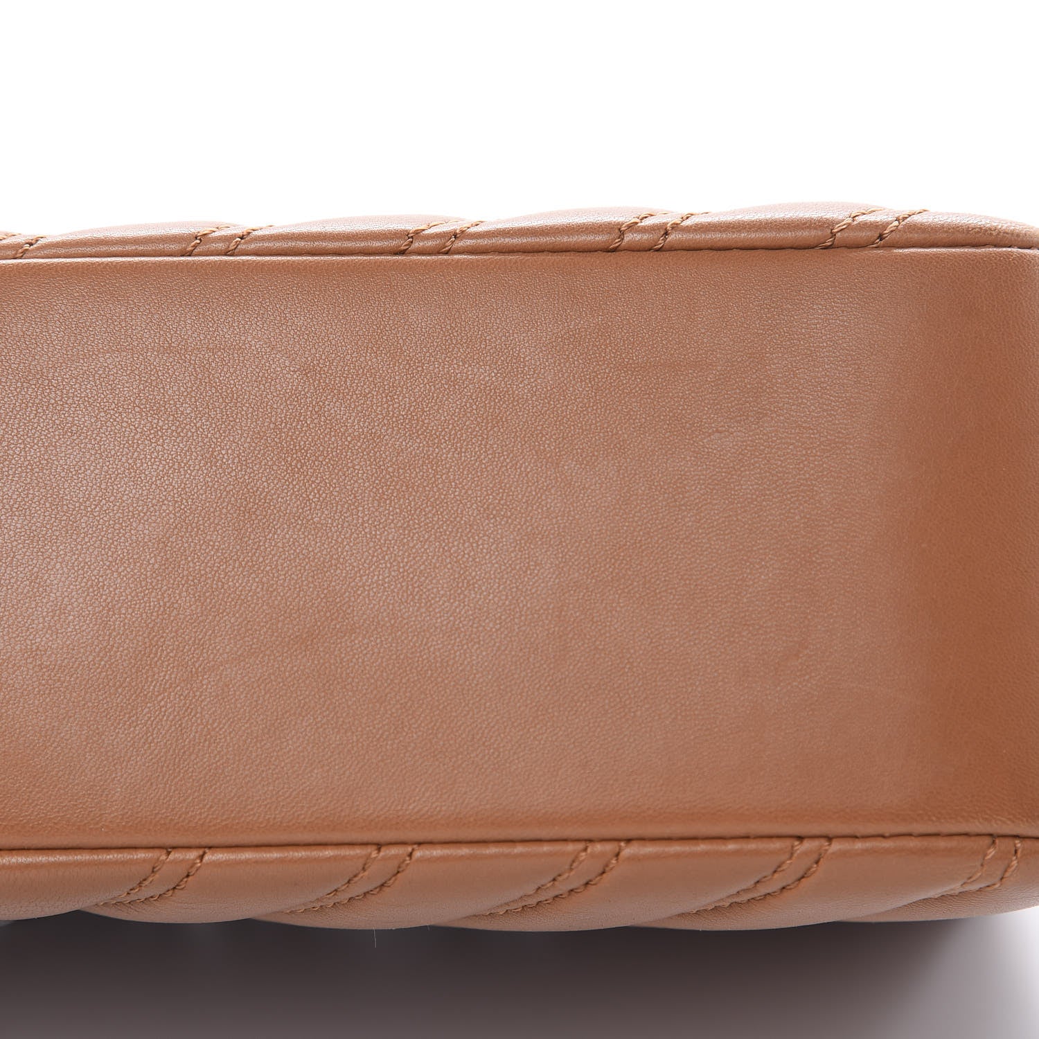Chanel Lambskin Chevron Double Stitch Jumbo Single Flap Camel 10 of 13