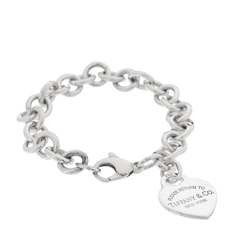 Sterling Silver Return to Tiffany Heart Tag Charm Bracelet