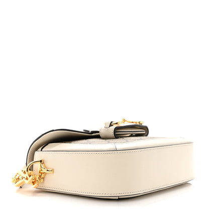 Gucci GG Supreme Monogram Web Mini Horsebit 1955 Shoulder Bag Beige Mystic White 4 of 12